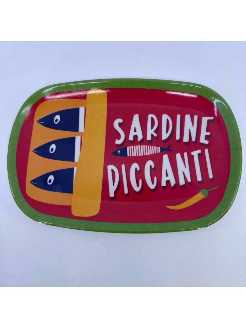 c&c california melamine appetizer plates featuring playful, sardine themed desig - Picture 4 of 5